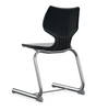 Flavors Cantilever Chair with Chrome Frame - Smith System Black