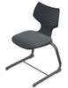 Flavors Cantilever Chair with Platinum Frame - Smith System Charcoal