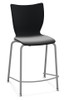 Groove 24"H Fixed Height Stool - Smith System 33889
Black Seat with Platinum Legs