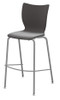 Groove 30"H Fixed Height Stool - Smith System 33891
Charcoal Seat with Platinum Legs 
