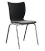 Groove 18"H Stack Chair - Smith System 33849
Black Seat with Chrome Legs