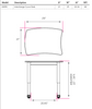 Interchange Curve Desk - Smith System 04090 - Spec Sheet