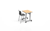 Silhouette Single-Student Desk, shown with stool - Smith System