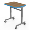 Silhouette Single-Student Desk, shown with casters - Smith System