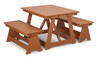 EverPlay Small Outdoor Table, shown with benches (not included) - Jonti-Craft 8320JC460