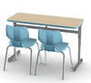 Silhouette Two-Student Desk - Smith System - Fixed Height