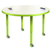 Velocity Circle Shaped Dry Erase Table with Adjustable Height - Allied USA