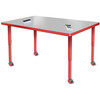 Velocity Rectangle Dry Erase Table with Adjustable Height - Allied USA