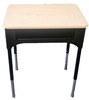 Columbia DK-CAP-RECT-1824-AM Quick Ship Capella Hard Plastic Open Front Desk with Plastic Book Box 