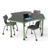 Elemental Sprocket Activity Desk with Chairs, Fixed Legs w/ Casters- Smith System