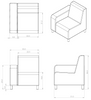 Phoeby Outdoor Soft Seating Right-Arm Chair - MooreCo PBA0R1L - Right