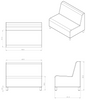 Phoeby Outdoor Armless Loveseat - MooreCo PBA1N1L