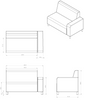 Phoeby Outdoor Left-Arm Loveseat - MooreCo PBA1L1L - Left