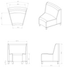 Phoeby Outdoor Inside Curve Armless Chair - MooreCo PBA5N1L