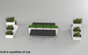 KASKAD Large Rectangle Planter - Magnuson Group KAS-1836 **Configuration Example - All Planters Sold Separately**