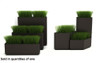 KASKAD Large Rectangle Planter - Magnuson Group KAS-1836 **Configuration Example - All Planters Sold Separately**