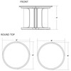 Cortech Endurance Round X-Base Molded Table