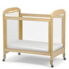 Next Gen Serenity Fixed-Side Compact Wooden Crib - Foundations Natural/Fixed/ClearView/Two Clearview