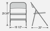 All-Steel Folding Chair (4 Pack) - NPS 50