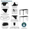 Chem-Res Fixed Height Heavy Duty Trapezoid Activity Table - NPS **Standard Features**