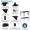 Chem-Res Adjustable Height Heavy Duty Trapezoid Activity Table - NPS **Standard Features**