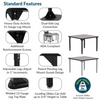 High Pressure Laminate Adjustable Height Heavy Duty Square Activity Table - NPS **Standard Features**
