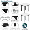 Dry Erase Fixed Height Heavy Duty Round Activity Table - NPS **Standard Features**