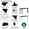 Chem-Res Fixed Height Heavy Duty Tri Activity Table - NPS **Standard Features**