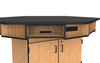 Hexagon Science Workstation with Epoxy Top - NPS with Book Boxes and External Power Strip