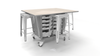 CEF High Pressure Laminate Hideaway Storage Table
**Stools Sold Separately**