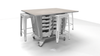 CEF High Pressure Laminate Hideaway Storage Table
**Stools Sold Separately**