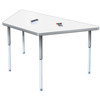 Modern Classic Trapezoid Shaped Dry Erase Table with Adjustable Height - Allied USA