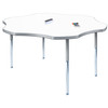 Modern Classic Flower Shaped Dry Erase Table with Adjustable Height - Allied USA CL60FLDE