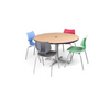 Round Cafe Table with Crisscross Base, shown with chairs not included - Smith System