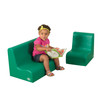 Children's Factory CF705 Happy Hangout Flexible Seating Small Contour Seating Set of 2 - Green