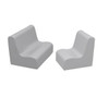 Children's Factory CF705 Happy Hangout Flexible Seating Small Contour Seating Set of 2 - Gray