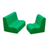 Children's Factory CF705 Happy Hangout Flexible Seating Small Contour Seating Set of 2 - Green