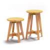 Artisan Solid Hardwood Stool with X-Base - Allied USA