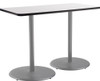 Rectangle Whiteboard Cafe Table with Round Base - NPS