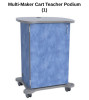 CEF Multi-Maker Cart Teacher Podium with Right Side Folding Shelf