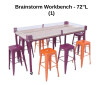 CEF 72" Brainstorm Workbench with Robotics Bumper Kit and Metal Stools