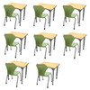 Curve Apex Student Desks and Apex Chairs Bundle - Marco