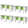 Rectangle Double Student Apex Student Desks and Apex Chairs Bundle - Marco Rectangle Double Student Apex Student Desks and Apex Chairs Bundle - Marco
