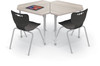 Monroe Hierarchy Desks and Hierarchy Chairs Package - MooreCo | 2 Hierarchy Monroe Desks and 4-Leg Chairs Configuration