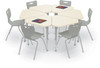 Monroe Hierarchy Desks and Hierarchy Chairs Package - MooreCo | 6 Hierarchy Monroe Desks and 4-Leg Chairs Configuration