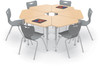 Monroe Hierarchy Desks and Hierarchy Chairs Package - MooreCo | 6 Hierarchy Monroe Desks and 4-Leg Chairs Package