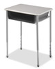 Alumni Honor Roll Adjustable Height Desk with Plastic Book Box and Hard Plastic Top 