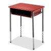 Alumni Honor Roll Adjustable Height Desk with Plastic Book Box and Hard Plastic Top 