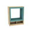 Owls Nest - Open Back Square Privacy Cove with Storage Cubby Base - MediaTechnologies NSTOWS-OS-2448L-48