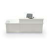 Straight Recto Reception Desk shown with chair - MooreCo